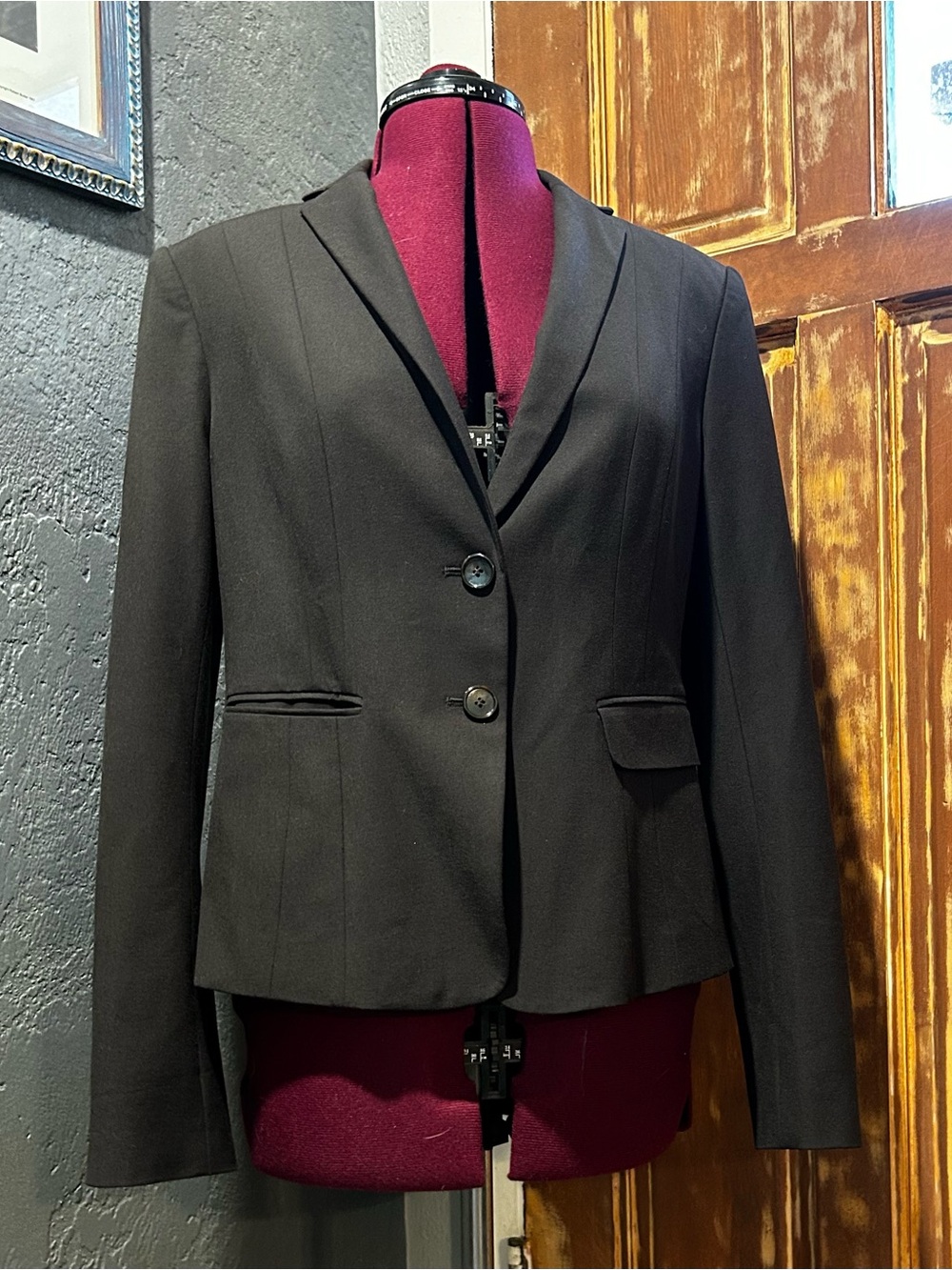 Ann Taylor dark Brown Tailored Blazer Jacket - Picture 2 of 12